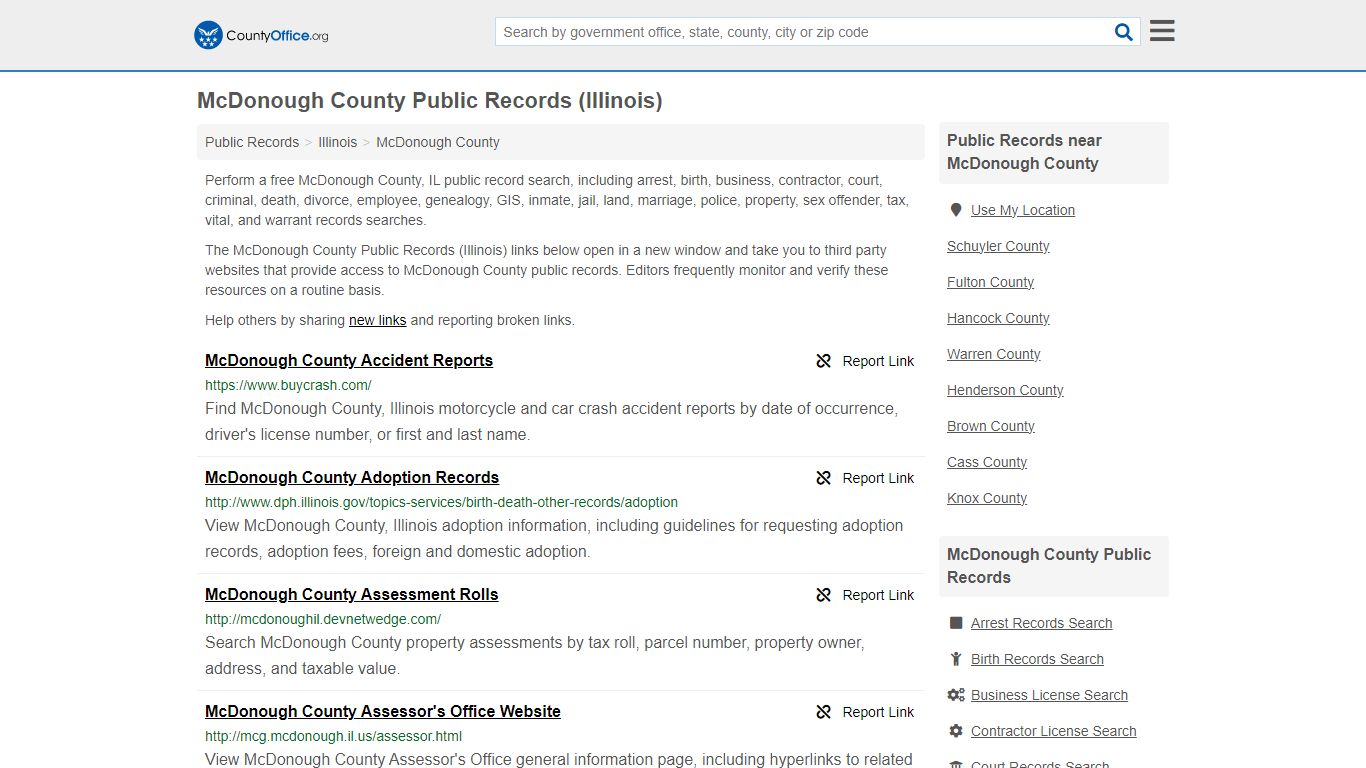 Public Records - McDonough County, IL (Business, Criminal, GIS ...